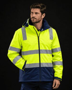 Heated Taped Hi Vis 3 In 1 Soft Shell Jacket